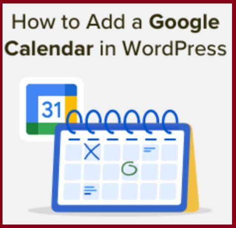 Add Google Calendar to WordPress